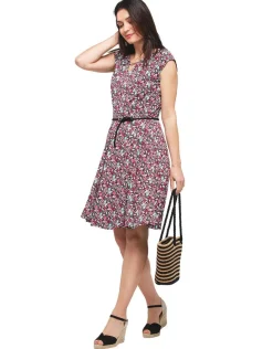 Christine Laure Robes|Robes & Jupes*Robe rose imprimée