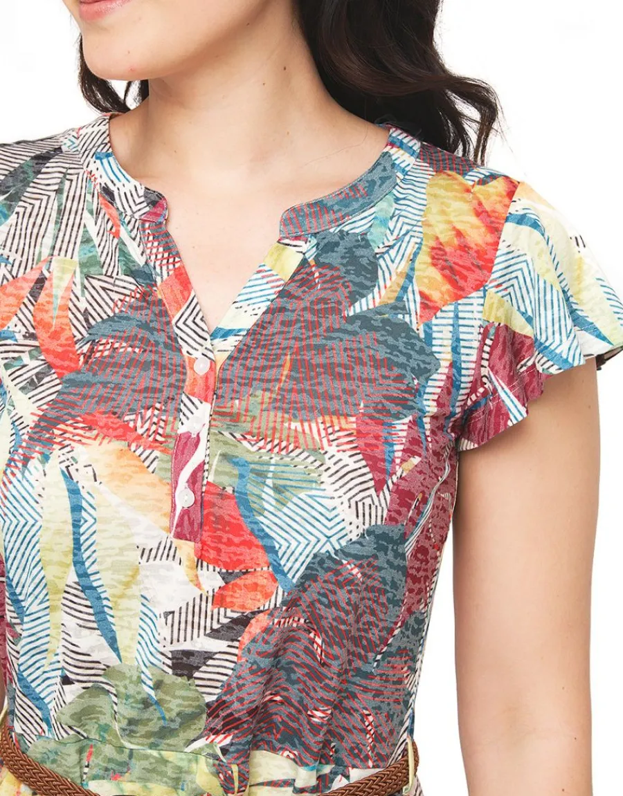 Christine Laure Robes|Robes & Jupes*Robe verte en dévoré