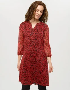 Christine Laure Robes|Robes & Jupes*Robe voile imprimé rouge