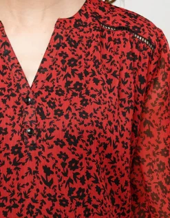 Christine Laure Robes|Robes & Jupes*Robe voile imprimé rouge