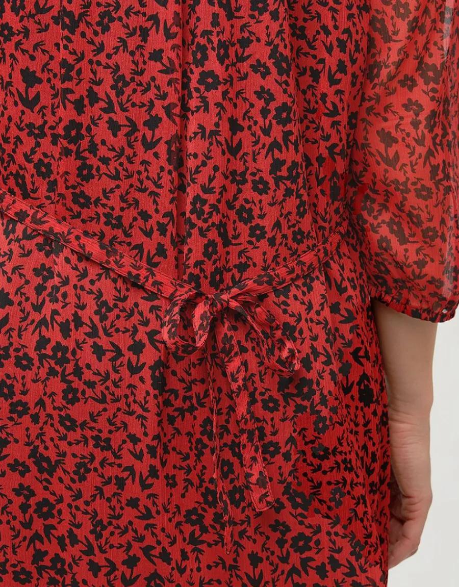 Christine Laure Robes|Robes & Jupes*Robe voile imprimé rouge