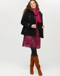 Christine Laure Robes|Robes & Jupes*Robe voile motif fuchsia