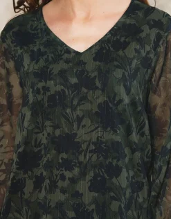 Christine Laure Robes|Robes & Jupes*Robe voile motif kaki