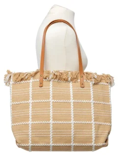 Christine Laure Maroquinerie|Accessoires*Sac cabas beige frange