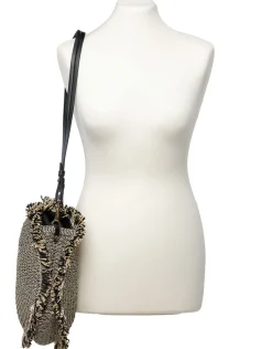 Christine Laure Maroquinerie|Accessoires*Sac rond paille noir