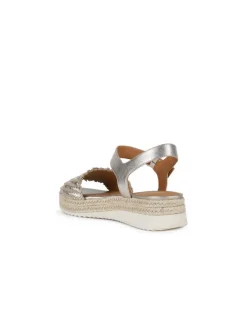 Christine Laure Sandales*Sandale corde cuir argent GEOX