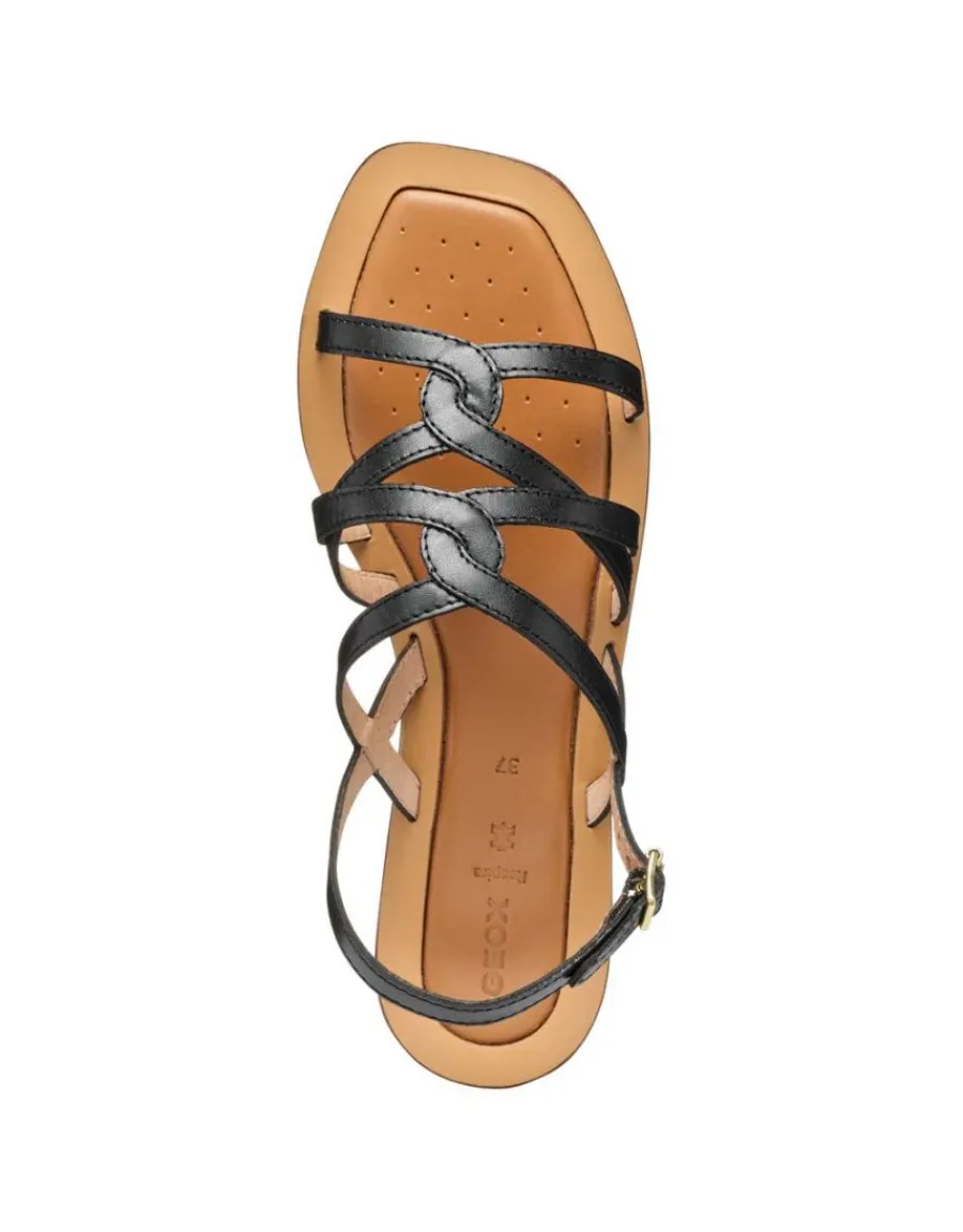 Christine Laure Sandales*Sandale plate cuir noir GEOX