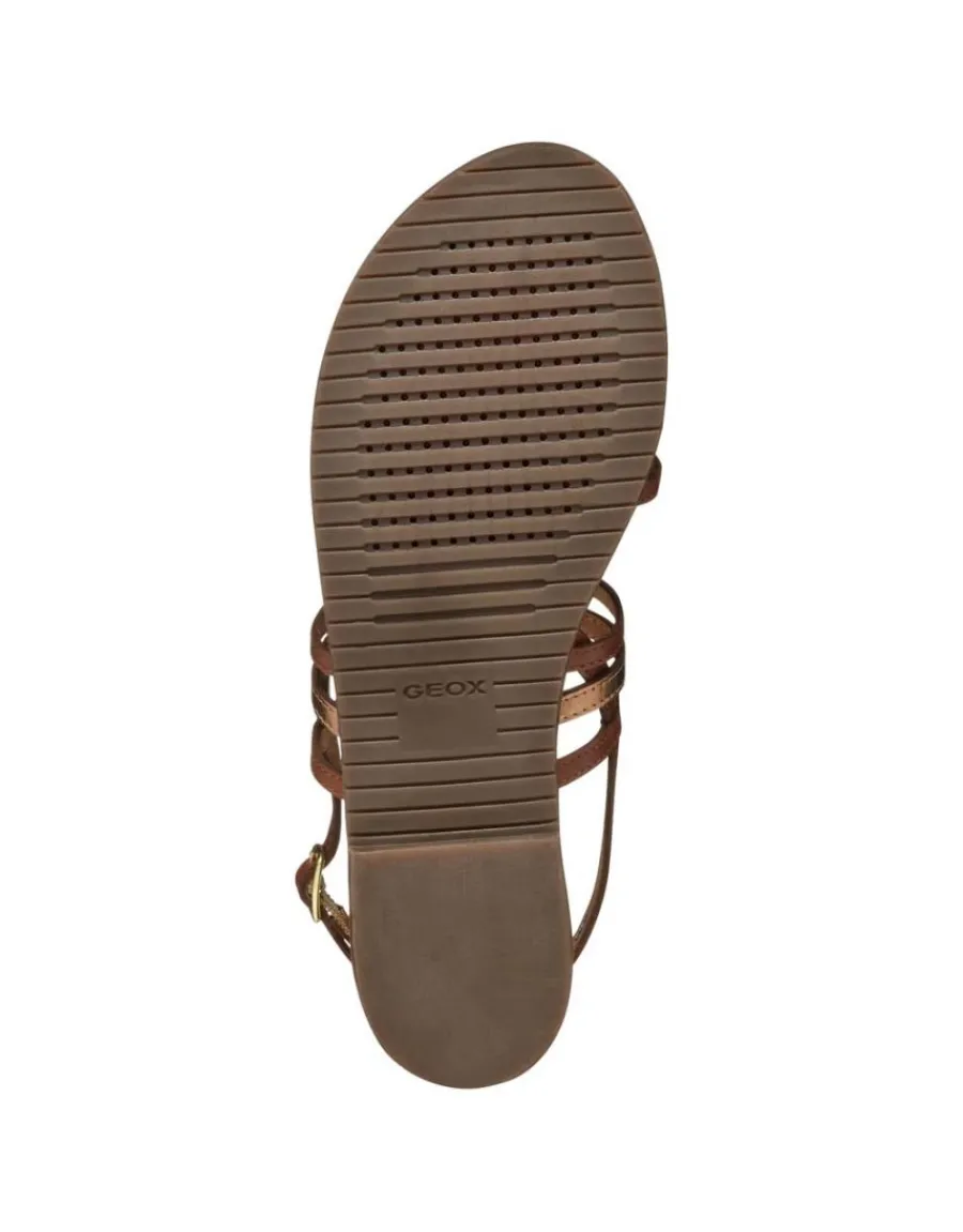 Christine Laure Sandales*Sandale plate marron cuir GEOX