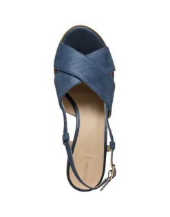 Christine Laure Sandales*Sandales talon cuir bleu GEOX