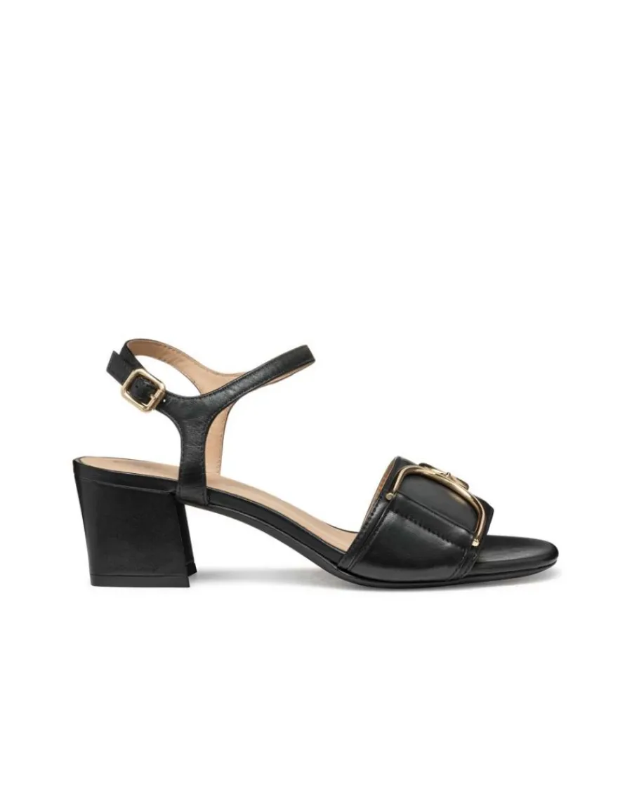 Christine Laure Sandales*Sandales talon cuir noir GEOX