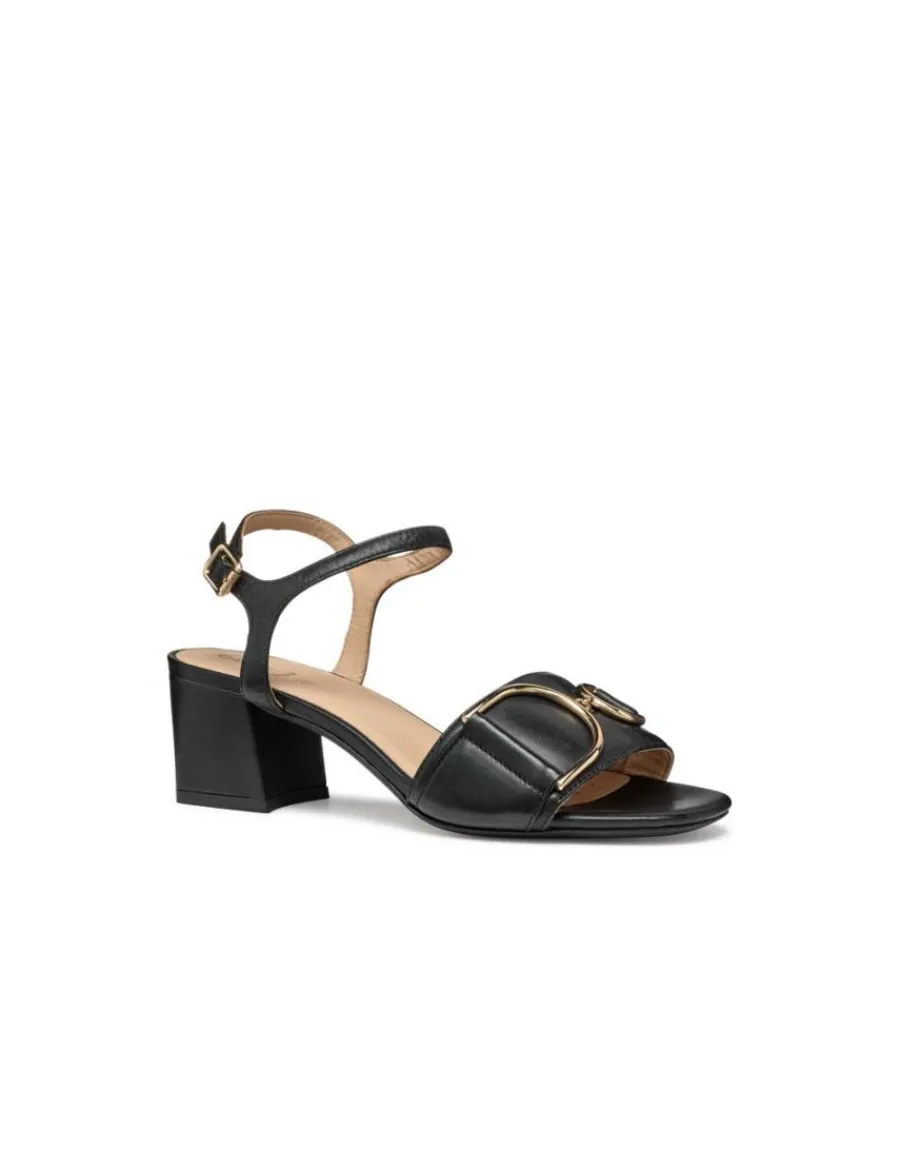 Christine Laure Sandales*Sandales talon cuir noir GEOX