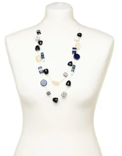 Christine Laure Bijoux|Accessoires*Sautoir écru/marine