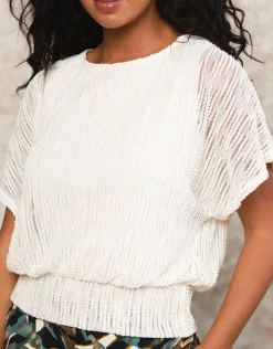 Christine Laure Chemisiers & Blouses|Hauts*Top blousant coton blanc