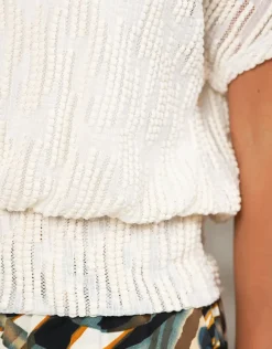 Christine Laure Chemisiers & Blouses|Hauts*Top blousant coton blanc