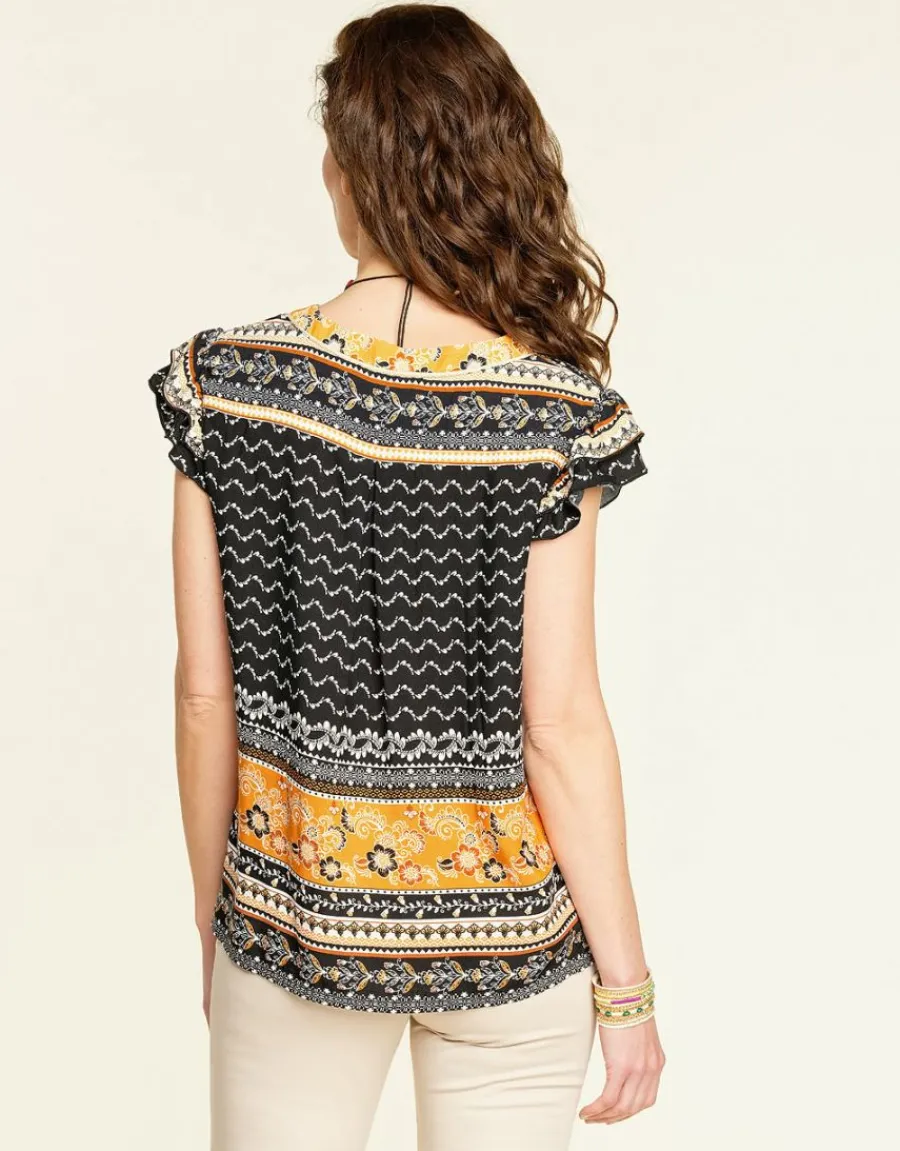 Christine Laure Chemisiers & Blouses|Hauts*Top chic ocre imprimé