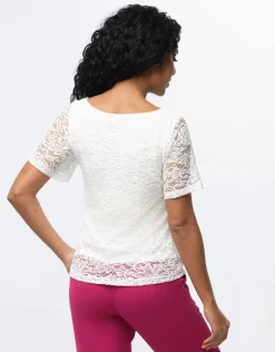 Christine Laure Chemisiers & Blouses|Hauts*Top dentelle chic écru