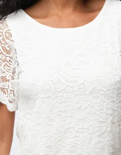 Christine Laure Chemisiers & Blouses|Hauts*Top dentelle chic écru