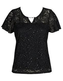 Christine Laure T-shirts|Hauts*Top dentelle noire