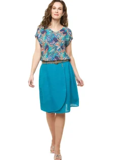 Christine Laure Chemisiers & Blouses|Hauts*Top feuillage bleu