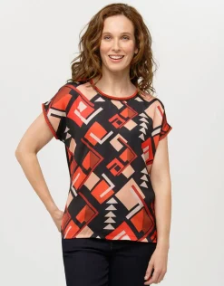 Christine Laure T-shirts|Hauts*Top fluide motifs oranges