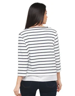 Christine Laure T-shirts|Hauts*Top marinière blanc