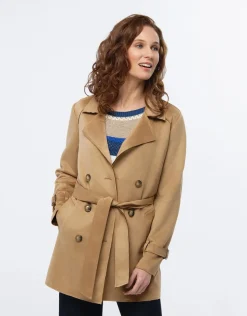 Christine Laure Parkas|Parkas*Trench suédine beige
