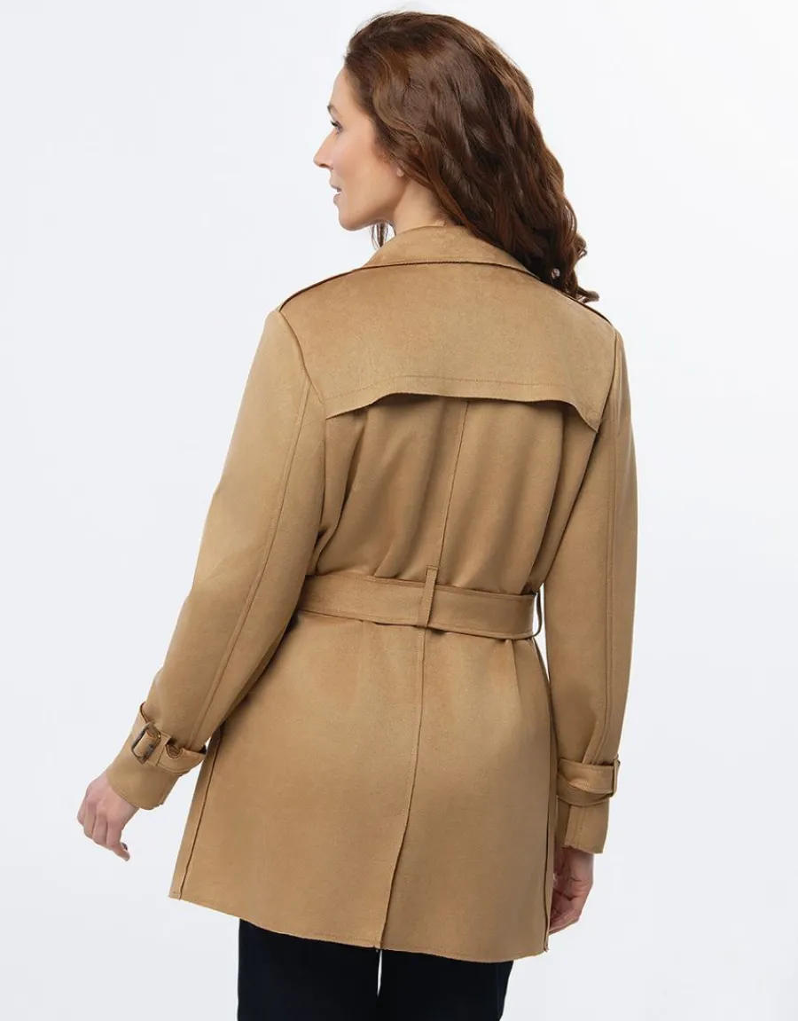 Christine Laure Parkas|Parkas*Trench suédine beige