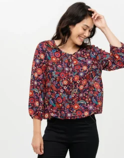 Christine Laure T-shirts|Hauts*T-shirt ample fleurs roug