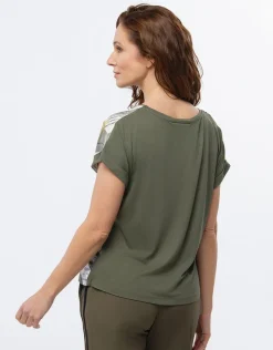 Christine Laure T-shirts|Hauts*T-shirt bi-matière motif