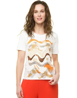 Christine Laure T-shirts|Hauts*T-shirt blanc à motifs