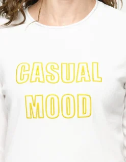 Christine Laure T-shirts|Hauts*T-shirt blanc coton modal