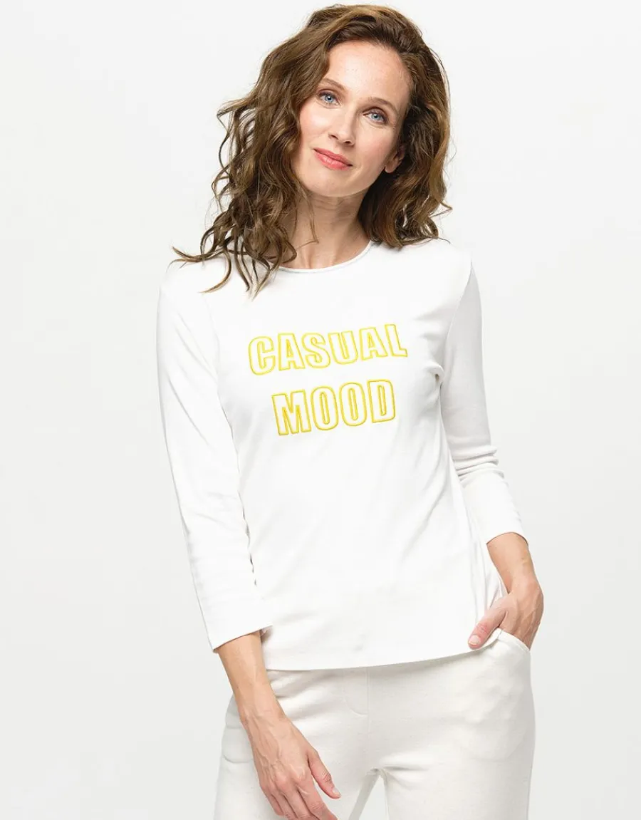 Christine Laure T-shirts|Hauts*T-shirt blanc coton modal