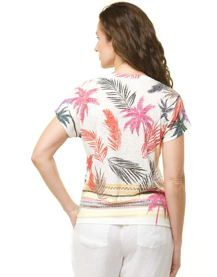 Christine Laure T-shirts|Hauts*T-shirt blanc imprimé