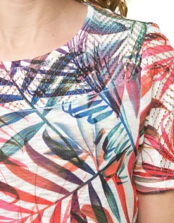 Christine Laure T-shirts|Hauts*T-shirt blanc palmiers