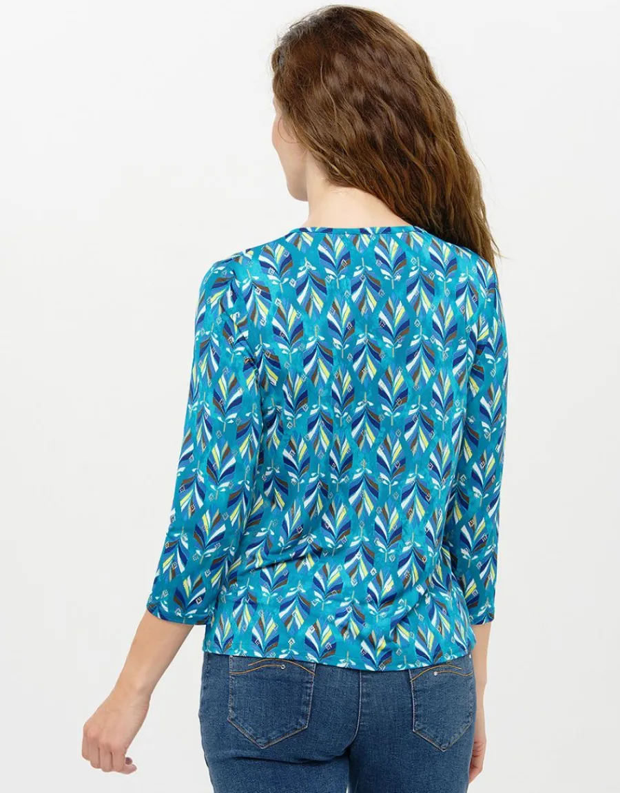 Christine Laure T-shirts|Hauts*T-shirt bleu à motifs