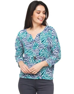 Christine Laure T-shirts|Hauts*T-shirt bleu et vert