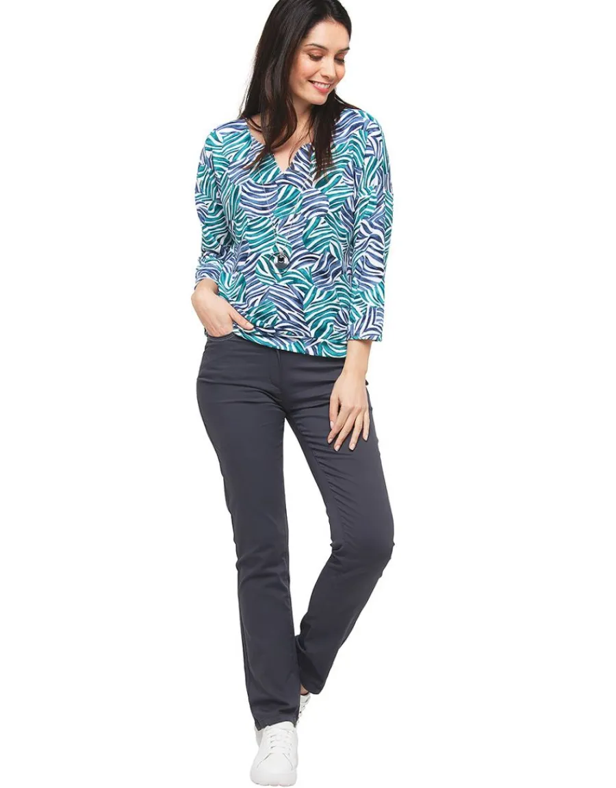 Christine Laure T-shirts|Hauts*T-shirt bleu et vert