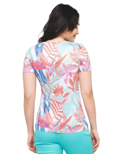 Christine Laure T-shirts|Hauts*T-shirt bleu imprimé