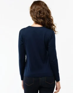 Christine Laure T-shirts|Hauts*T-shirt bleu imprimé