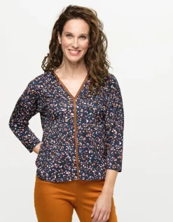 Christine Laure T-shirts|Hauts*T-shirt bleu imprimé