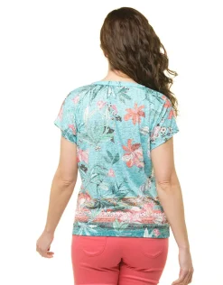 Christine Laure T-shirts|Hauts*T-shirt bleu imprimé