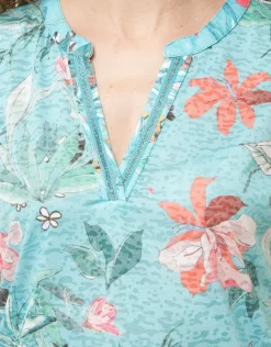 Christine Laure T-shirts|Hauts*T-shirt bleu imprimé