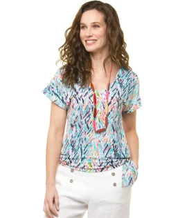 Christine Laure Hauts|T-shirts*T-shirt bleu turquoise