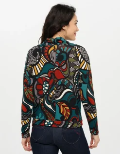 Christine Laure T-shirts|Hauts*T-shirt chaud bleu motif