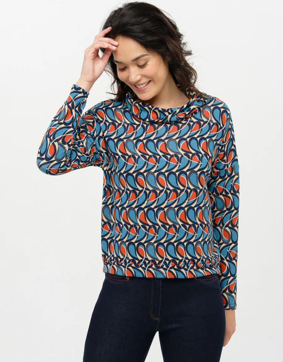 Christine Laure T-shirts|Hauts*T-shirt chaud motif bleu