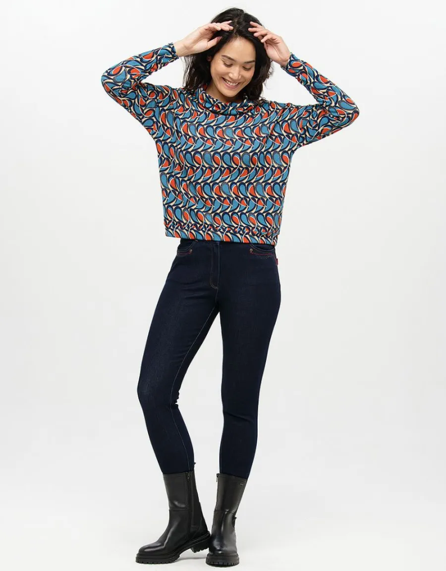 Christine Laure T-shirts|Hauts*T-shirt chaud motif bleu