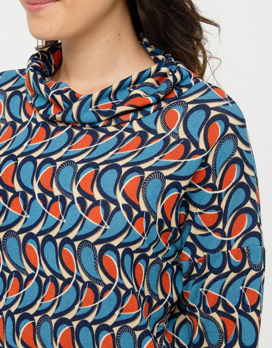 Christine Laure T-shirts|Hauts*T-shirt chaud motif bleu