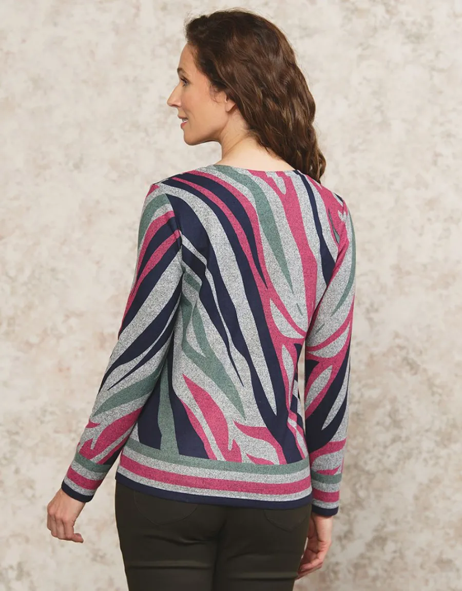 Christine Laure T-shirts|Hauts*T-Shirt chaud zébré gris