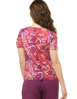 Christine Laure Hauts|T-shirts*T-shirt chic violet motif