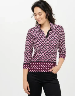 Christine Laure T-shirts|Hauts*T-shirt col chemise rose